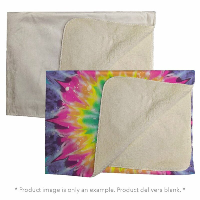 Sublimation Micro Mink Sherpa Plush Blanket Thumbnail