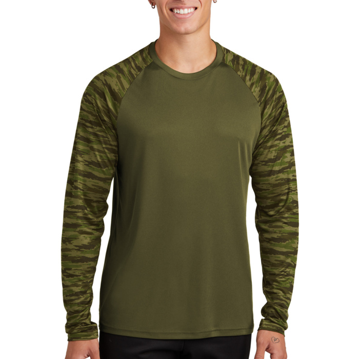 Drift Camo Colorblock Long Sleeve Tee Thumbnail