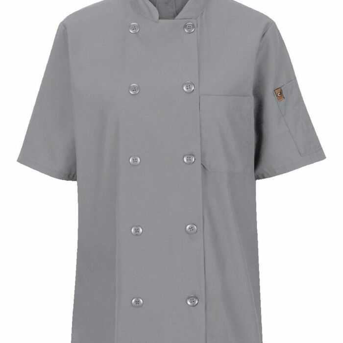 Women's Mimix™ Short Sleeve Chef Coat with OilBlok Thumbnail