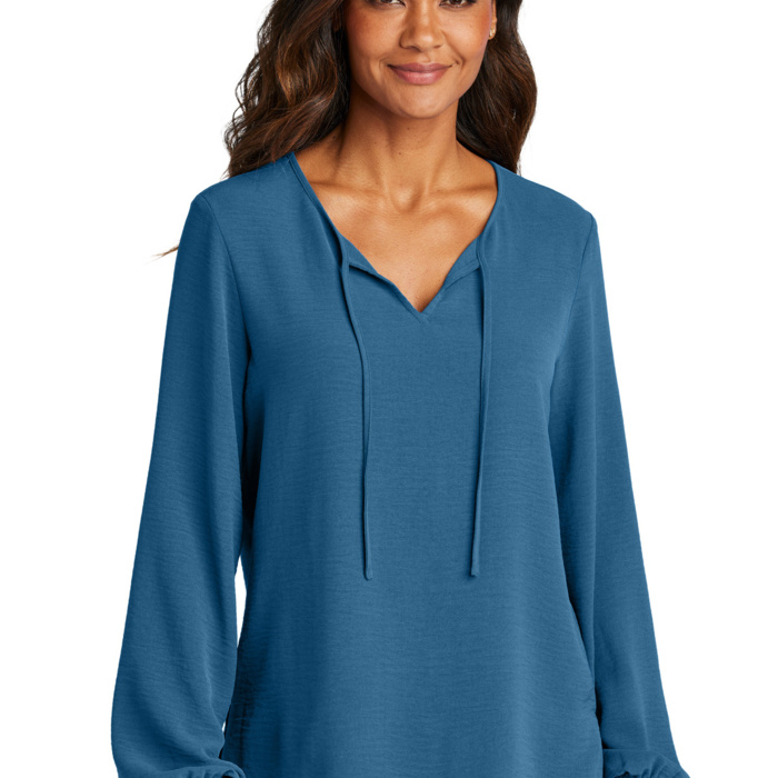 Women's Textured Crepe Blouse Thumbnail