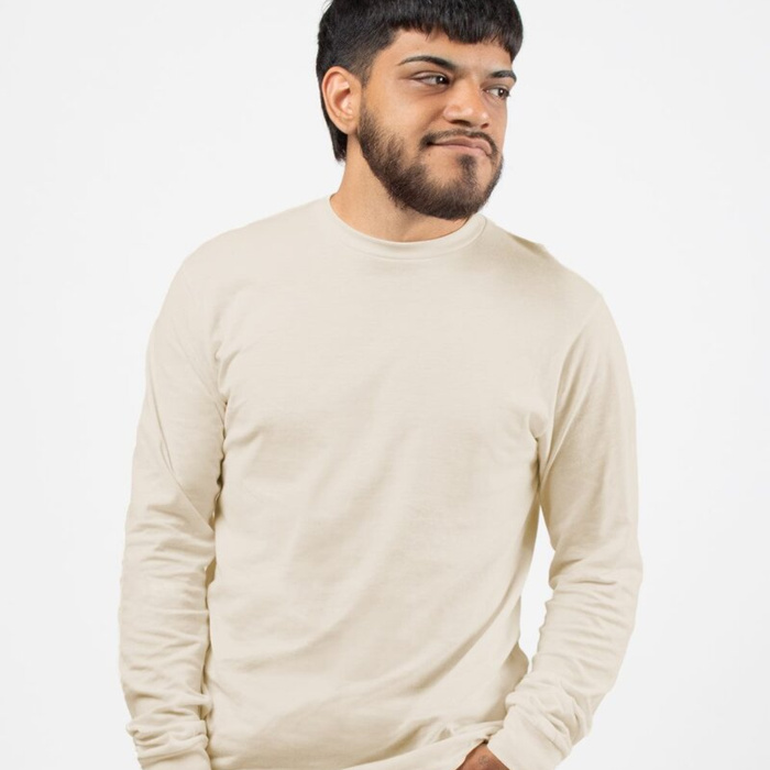 Unisex Fine Jersey Long Sleeve T-Shirt Thumbnail