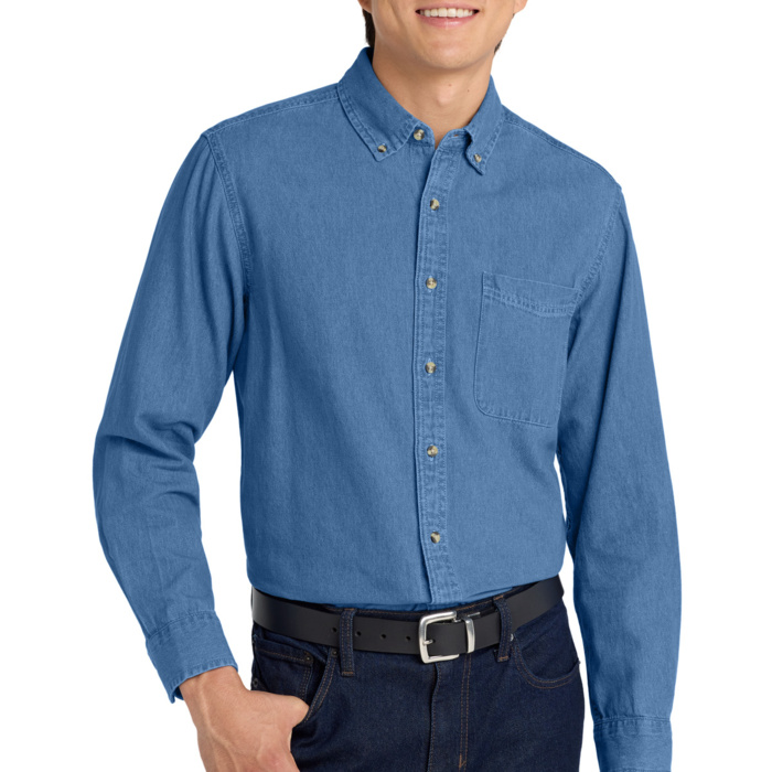 Tall Long Sleeve Denim Shirt Thumbnail