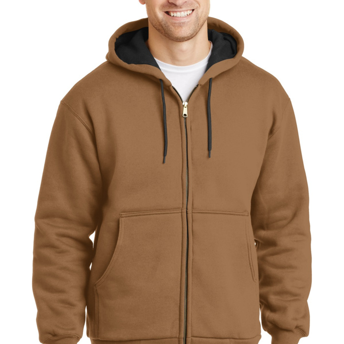 Heavyweight Full Zip Hooded Sweatshirt with Thermal Lining Thumbnail