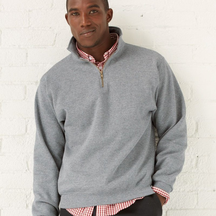 Unisex Super Sweats NuBlend® Quarter-Zip Cadet Collar Sweatshirt Thumbnail