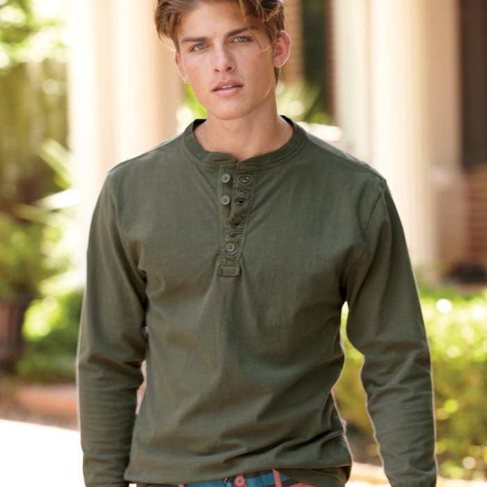 Men's Vintage Brushed Jersey Henley Thumbnail