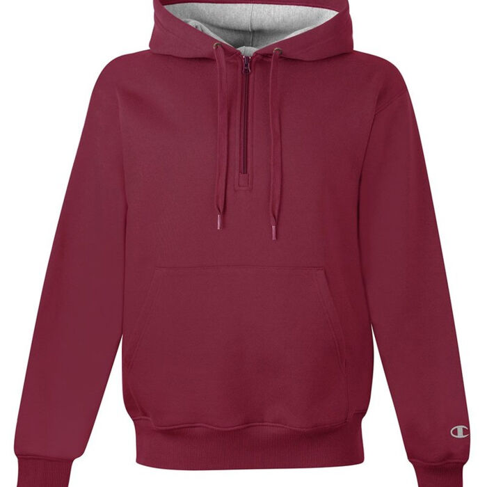 Unisex Cotton Max Hooded Quarter-Zip Sweatshirt Thumbnail