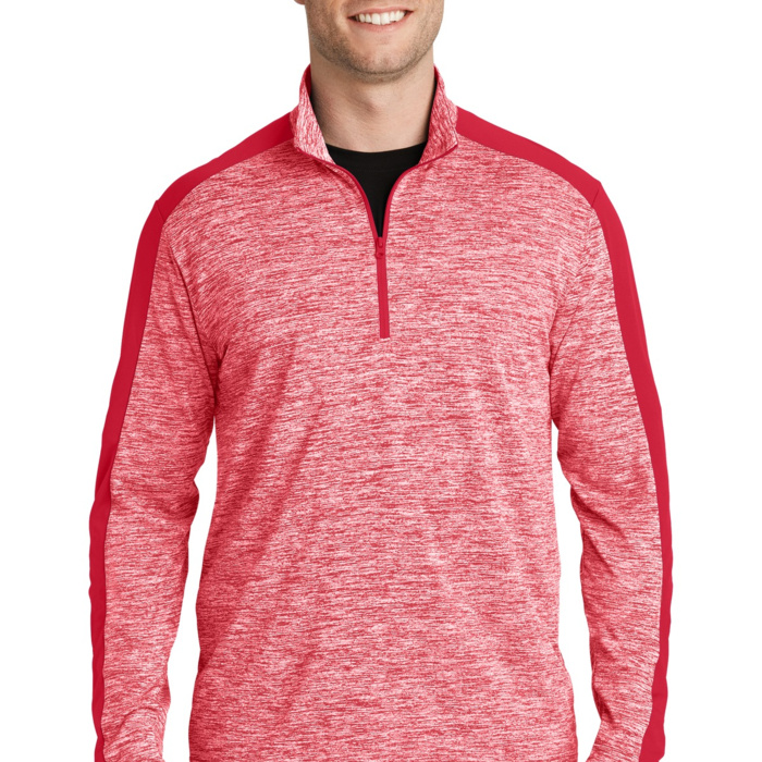 PosiCharge ® Electric Heather Colorblock 1/4 Zip Pullover Thumbnail