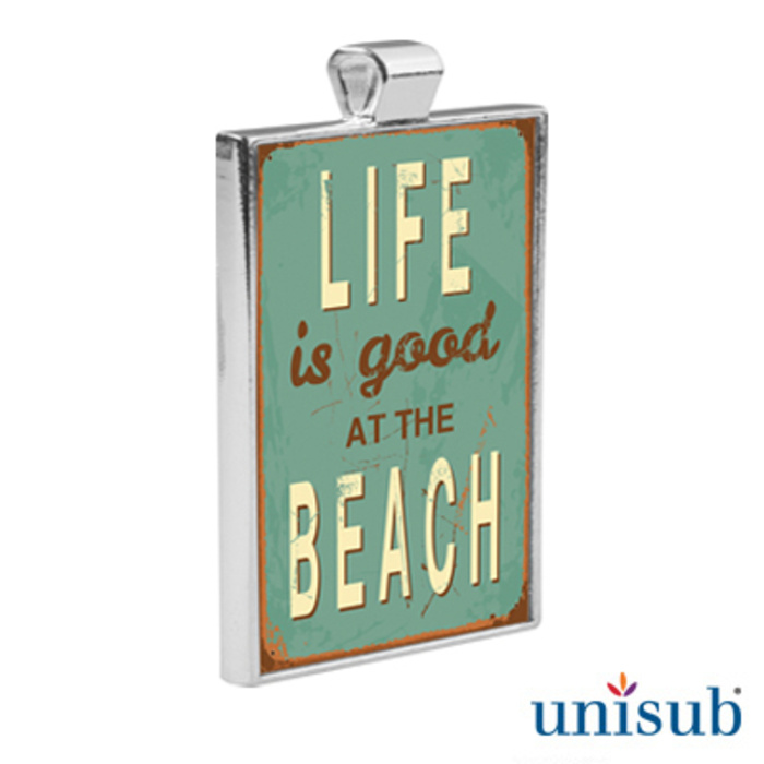 Large Rectangle Unisub Bezel Jewelry Pendant Thumbnail