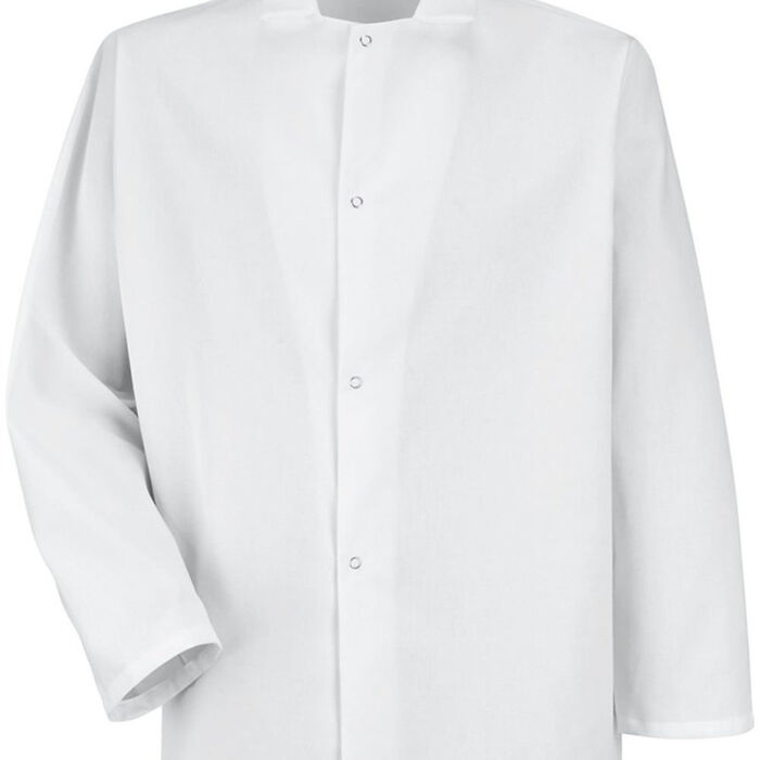 Men's Gripper-Front Short Butcher Coat Thumbnail