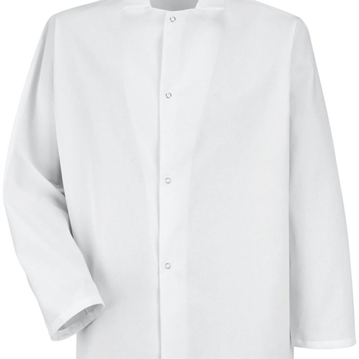 Men's Gripper-Front Short Butcher Coat Thumbnail