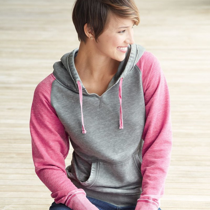 8926W Women's Zen Fleece Raglan Hooded Sweatshirt Thumbnail