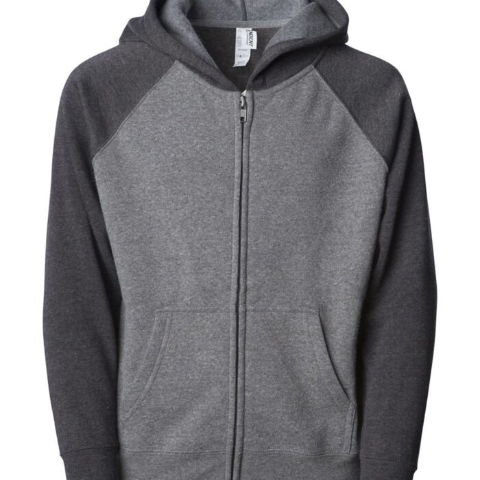 PRM10TSBZW Toddler Lightweight Special Blend Raglan Zip Hood Thumbnail