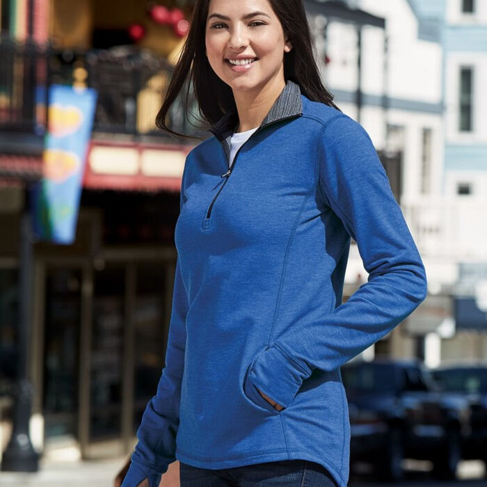 8433W Omega Stretch Terry Women's Quarter-Zip Pullover Thumbnail