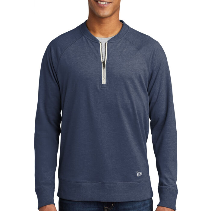 NEA123W Sueded Cotton Blend 1/4 Zip Pullover EMB Thumbnail