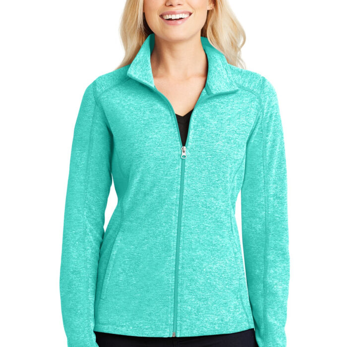 Ladies Heather Microfleece Full Zip Jacket Thumbnail