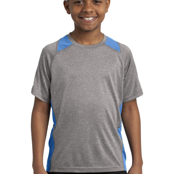 YST361W Youth Heather Colorblock Contender ™ Tee Thumbnail