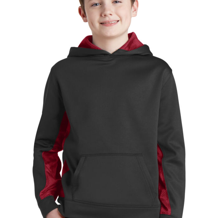  Youth Sport Wick ® CamoHex Fleece Colorblock Hooded Pullover Thumbnail