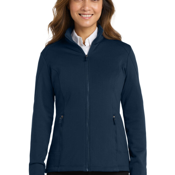 L239W ® Ladies Grid Fleece Jacket Thumbnail