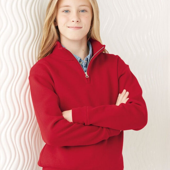 995YW Nublend® Youth Quarter-Zip Cadet Collar Sweatshirt Thumbnail