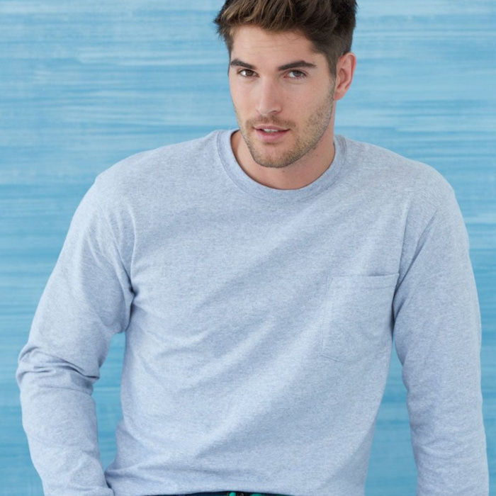 Ultra Cotton® Long Sleeve Pocket T-Shirt Thumbnail