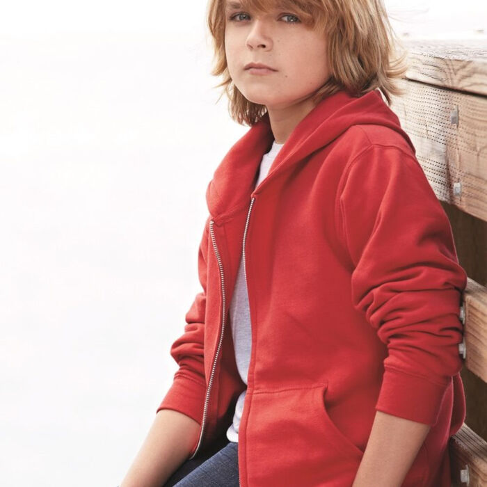 SS4001YZW Youth Midweight Full-Zip Hooded Sweatshirt Thumbnail