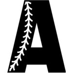 Baseball Alphabet A left Thumbnail