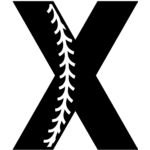 Baseball Alphabet X left Thumbnail