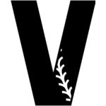 Baseball Alphabet V right Thumbnail