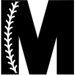 Baseball Alphabet M right Thumbnail