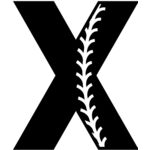 Baseball Alphabet X  right Thumbnail