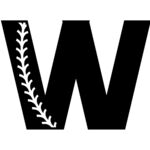 Baseball Alphabet W right Thumbnail