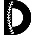 Baseball Alphabet D right Thumbnail