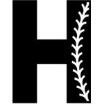 Baseball Alphabet H right Thumbnail