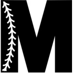 Baseball Alphabet M left Thumbnail