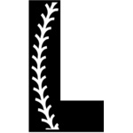 Baseball Alphabet L right Thumbnail