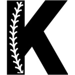 Baseball Alphabet K right Thumbnail