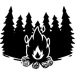 fire and pine tree Thumbnail