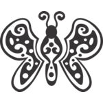 butterfly outline one color Thumbnail