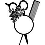 comb scissors circle monogram Thumbnail