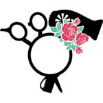 circle scissors and dryer rose colored Thumbnail